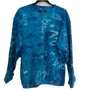 Gotcha Vintage Blue Tie-Dye Crew Neck Sweatshirt Surf  Mens Sz M Pullover Cotton